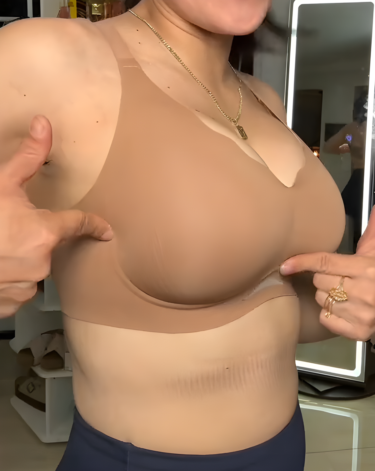 Women's Solid Seamless Breathable Wireless Push Up Bra