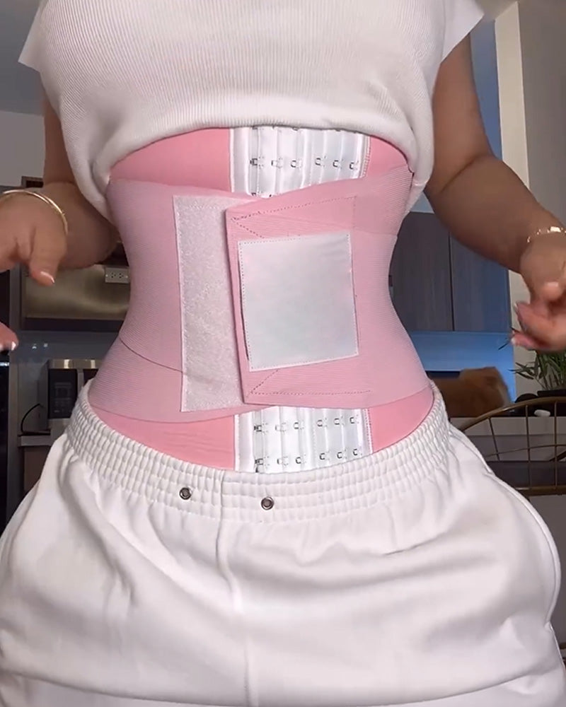 Shapshe® Women Double Compression Tummy Wrap Sweat Sauna Waist Trainer - By Qivii