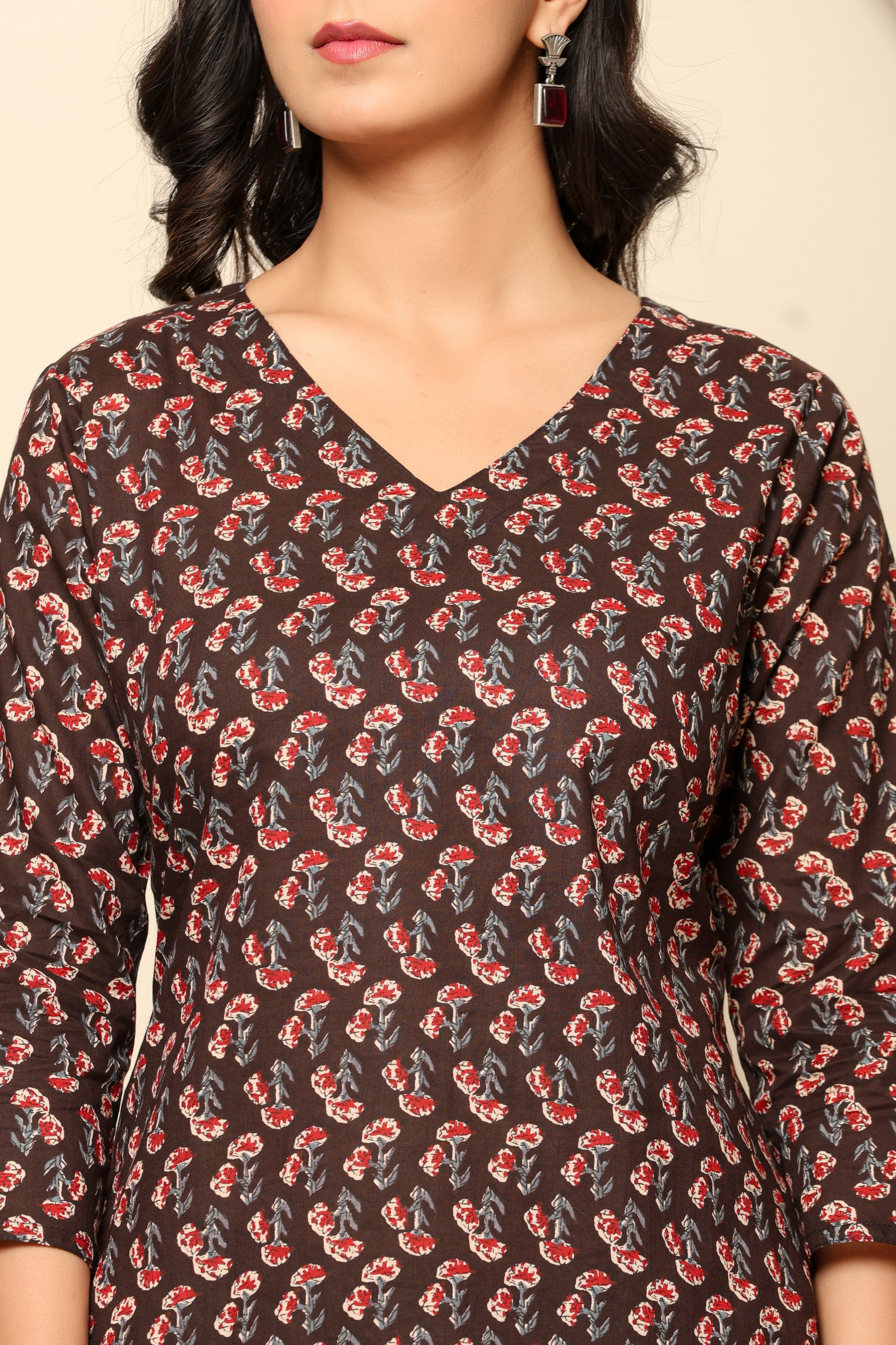 Black Printed Cotton Co- Ord Set