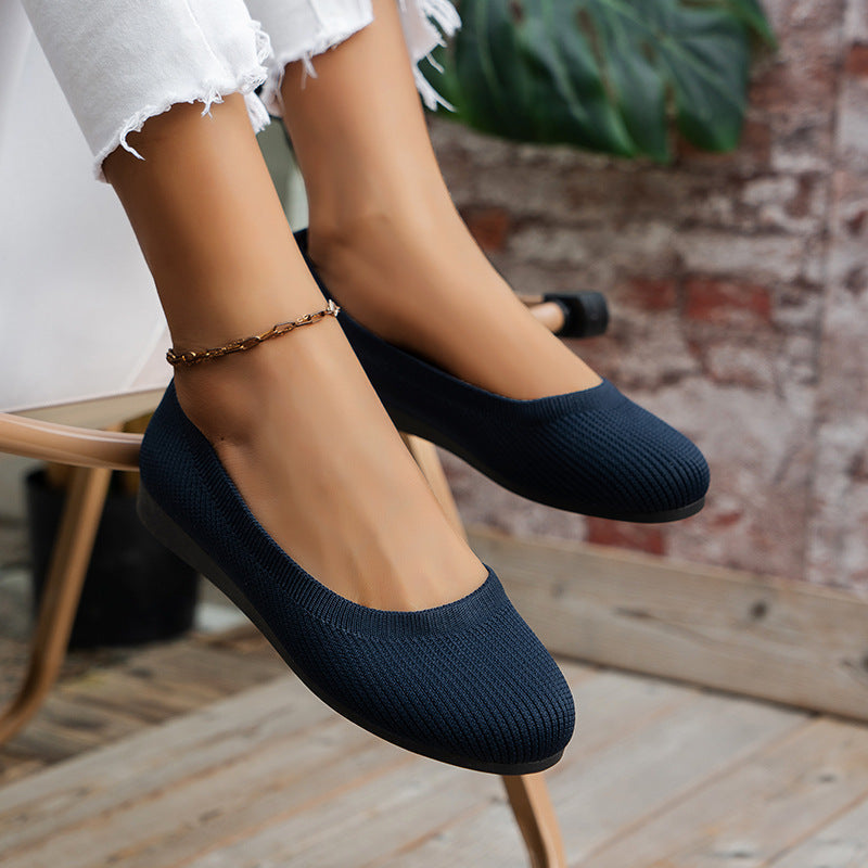 Women's Plus Size Round Toe Casual Driving Flats Comfortable Athleisure Loafers