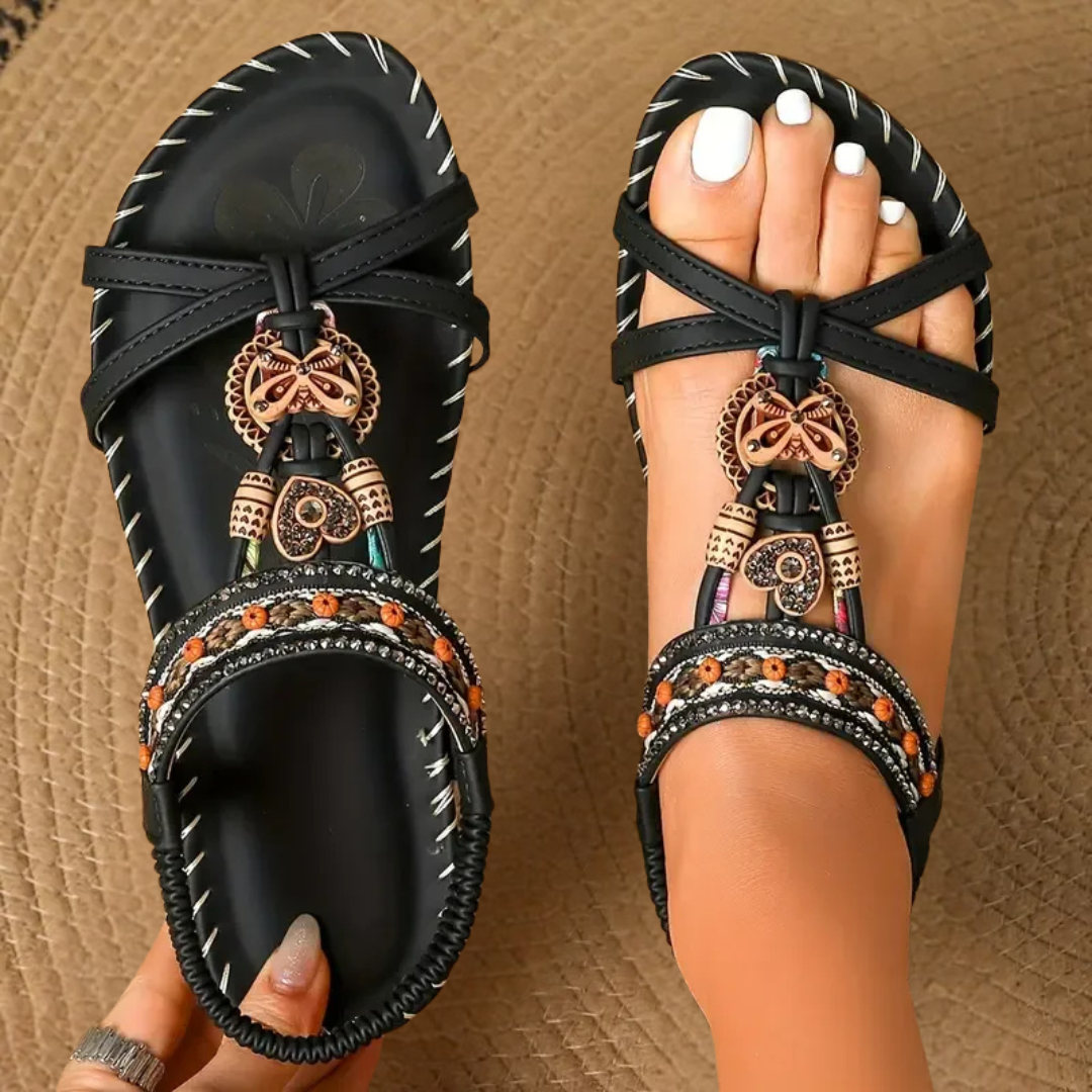 Nada – Orthopädische Sandalen im Ibiza-Stil für Komfort & Eleganz - By Qivii