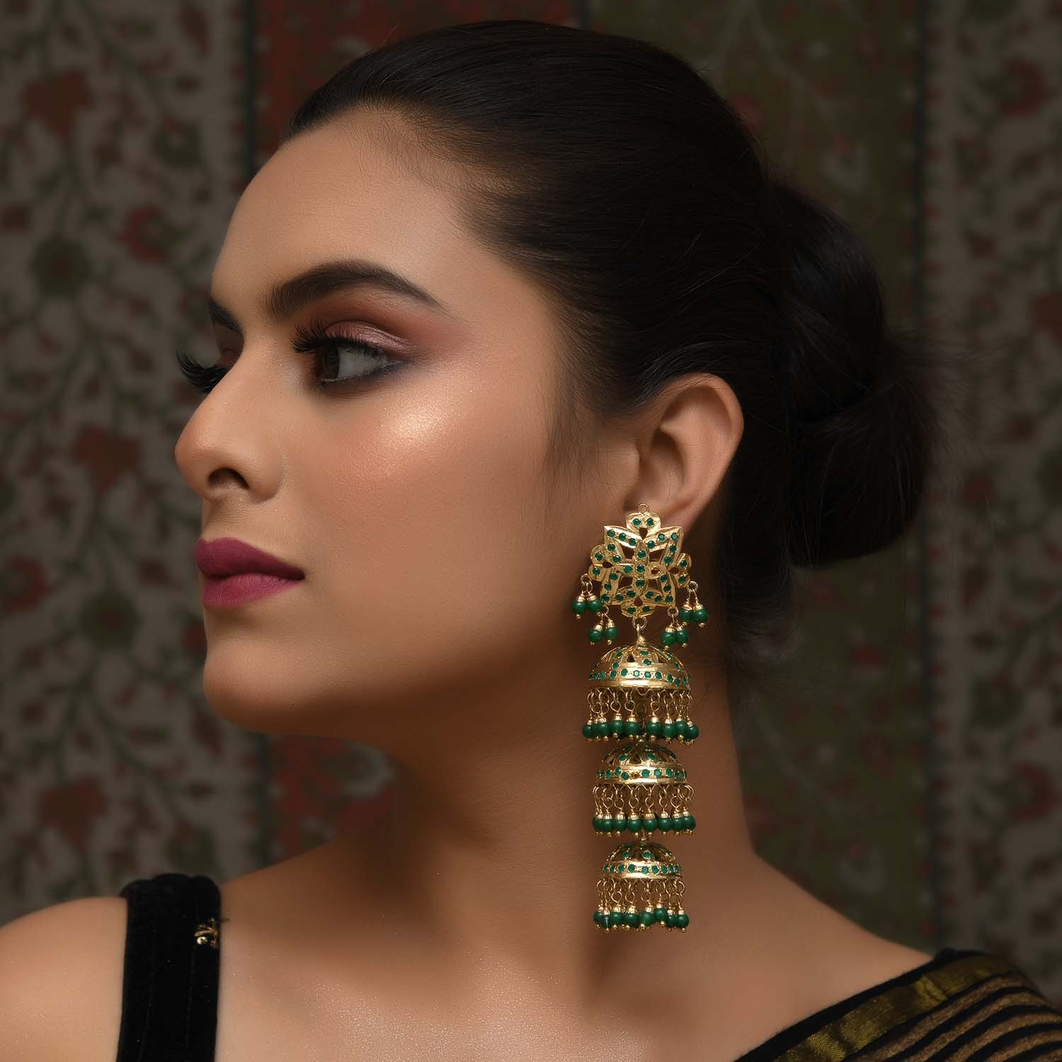 Arya Green Antique Jhumki