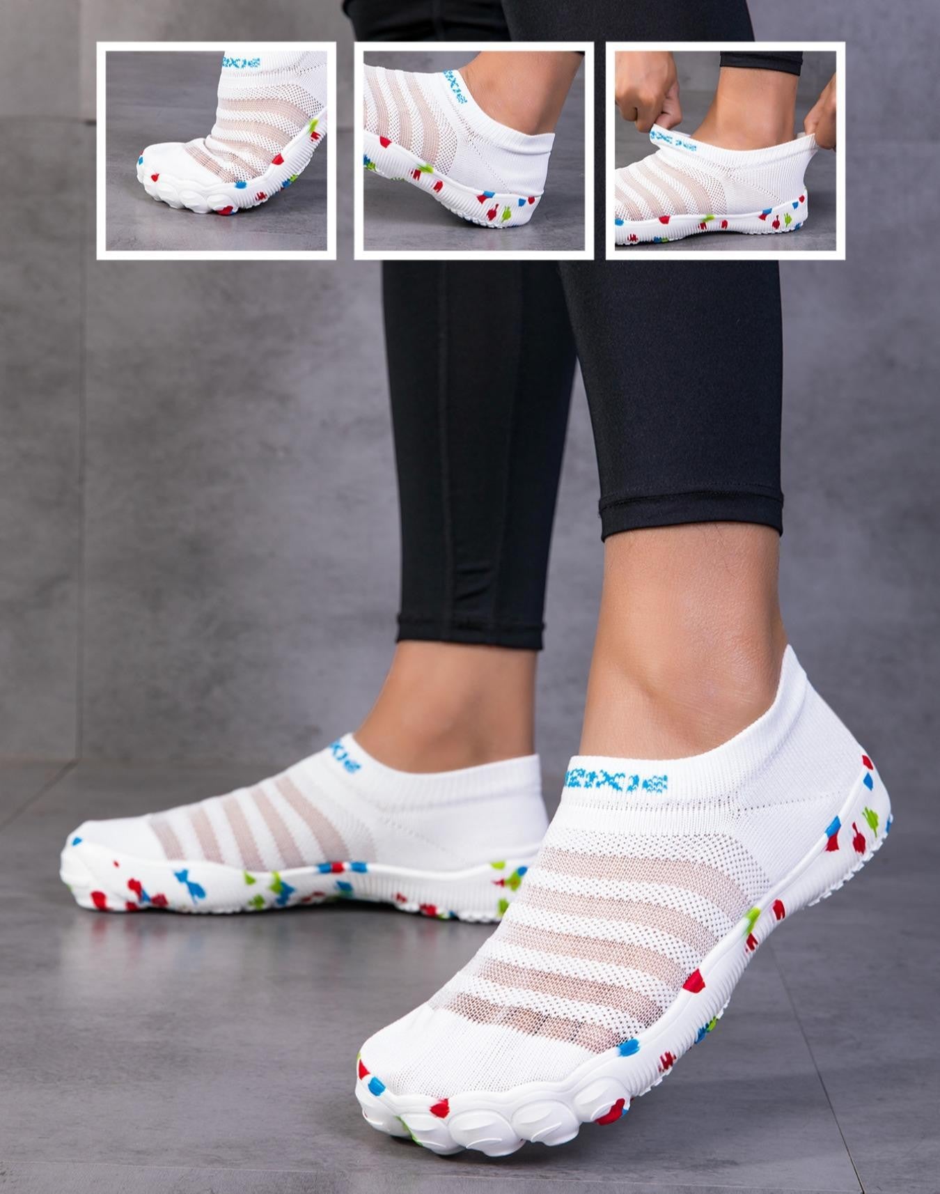 AquaTrek Shield Socks – Unisex Water Shoes with Anti-Cut/Grip Sole for Beach, Rapids & Theme Parks