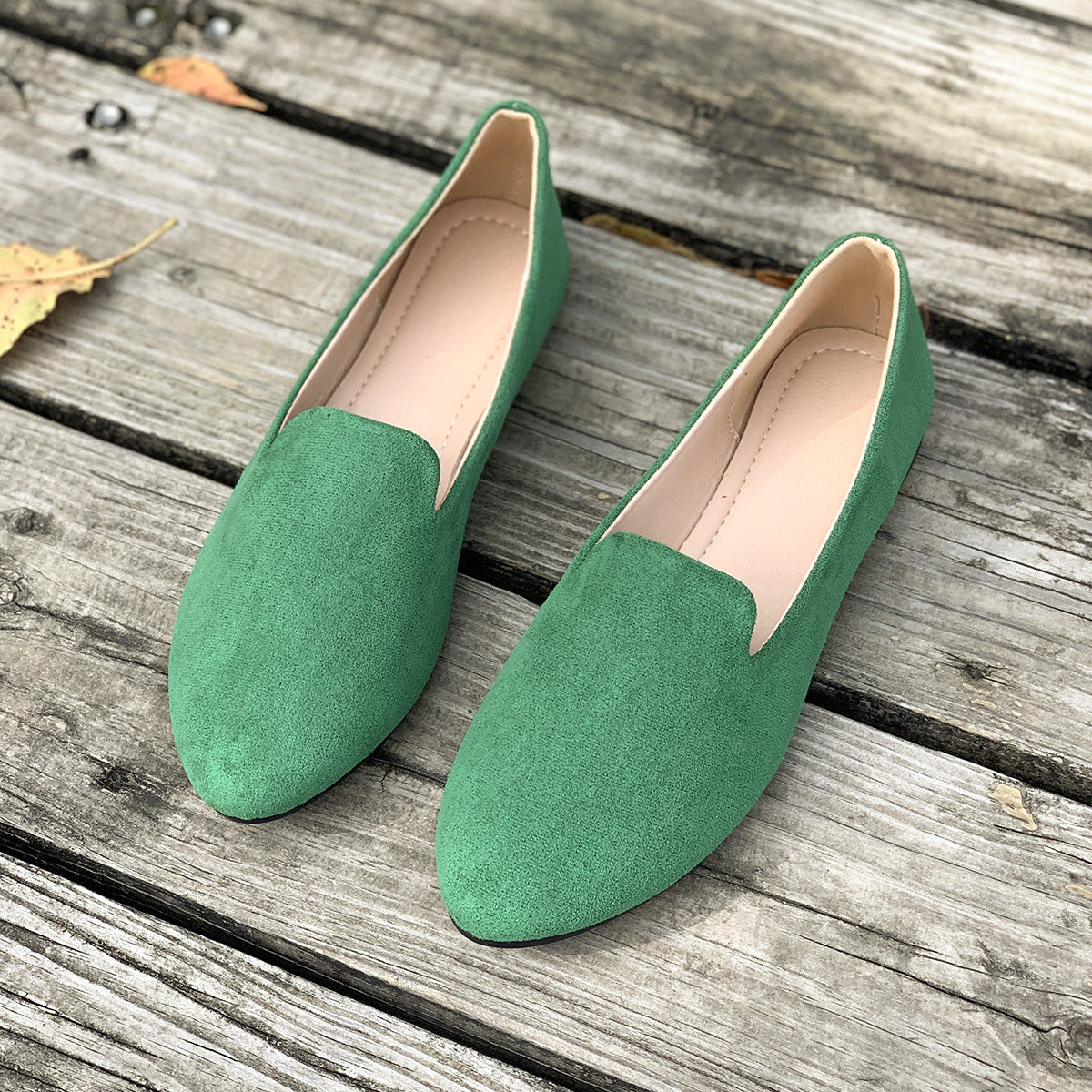 Women's Plus Size Pointed-Toe Slip-On Loafers Casual Flat Comfort Shoes