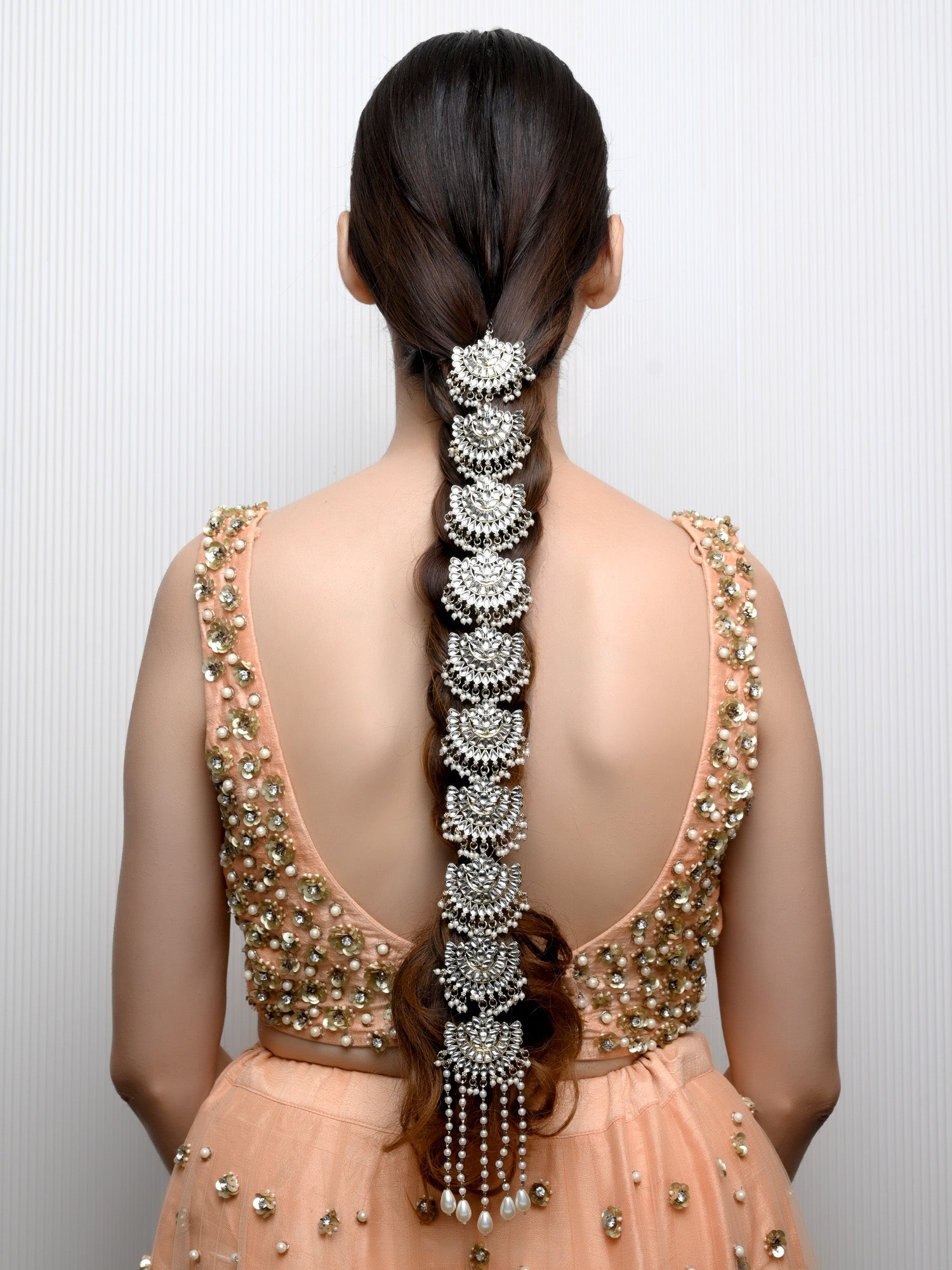Ayura Ceam Braid Accessories In Kundan - qivii