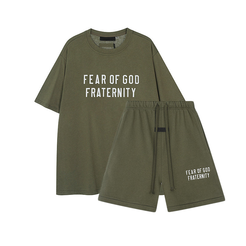 FW24 FRATERNITY T-Shirt / Shorts / Set - Turquoise - By Qivii
