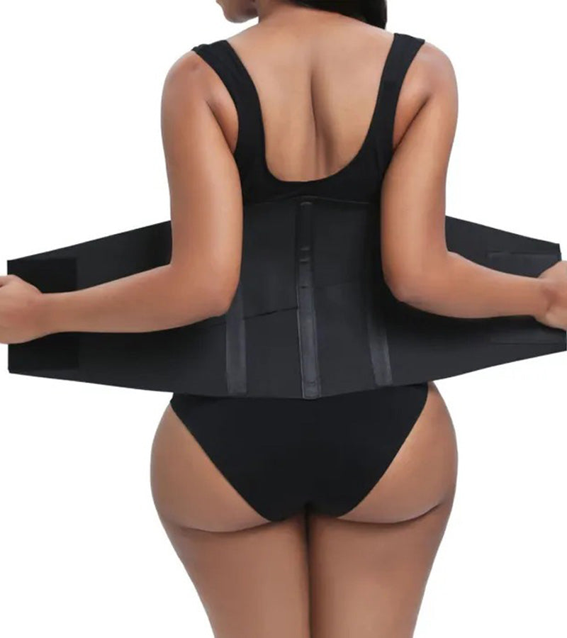 Women Low Back Tummy Control Thong Bodysuit Shapewear with Reinforced belt - By Qivii