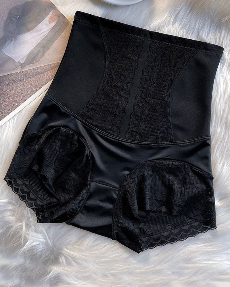 Women's High Waist Seamless Anti-rolling Butt Lifting Tummy Control Postpartum Shaping Panties - By Qivii