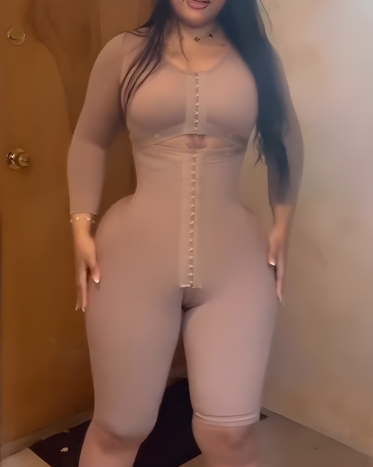 Full Coverage Fajas Long Sleeve Bodysuit Shapewear