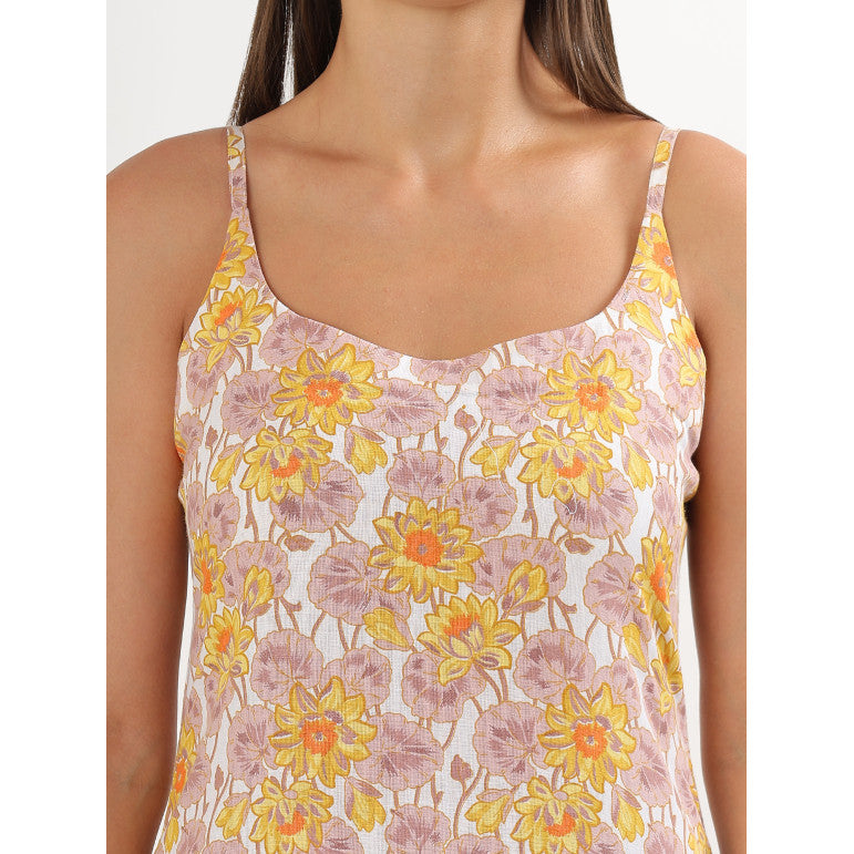 Floral Glint Spaghetti Kurta Set - qivii