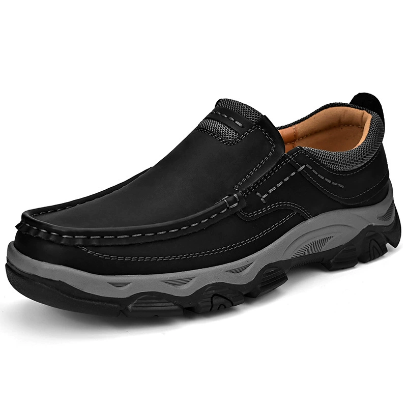 Hot-Selling Men's Leather Loafers – 2025 Spring New Style Slip-On Shoes