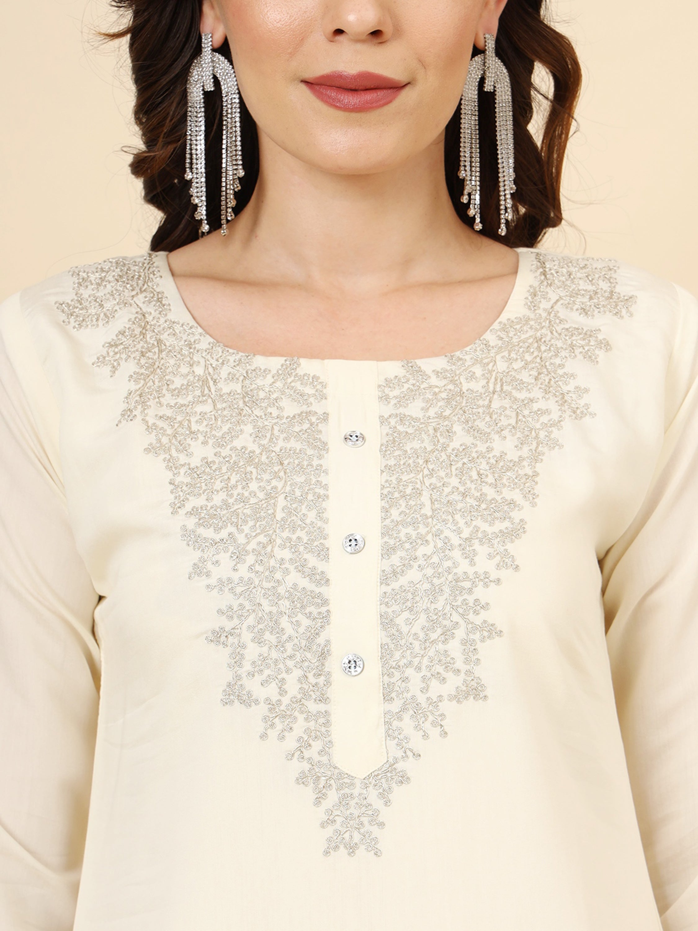 Luxurious muslin silk fabric creating a sophisticated look for festivals and special functions