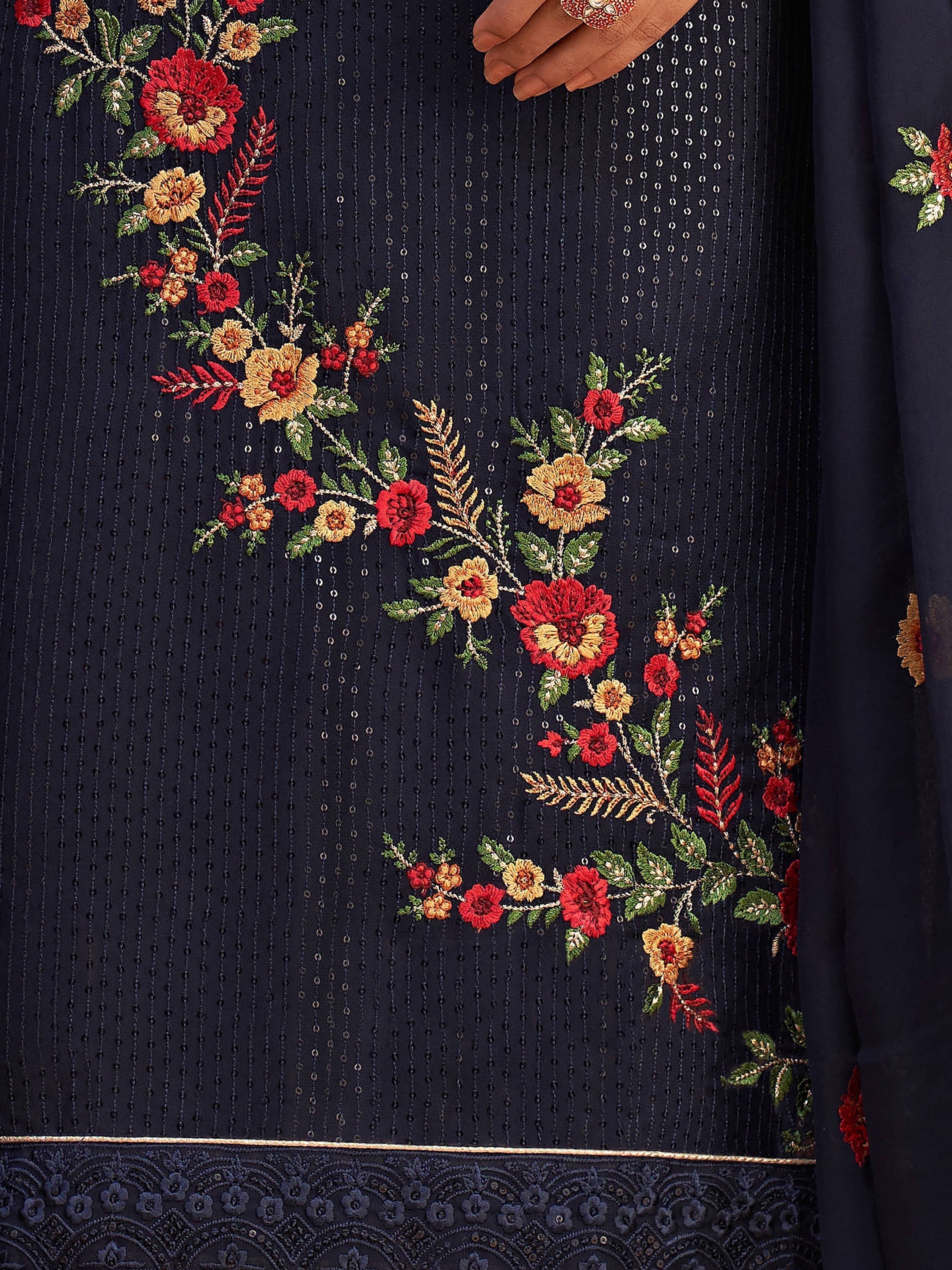 Blue color suit with santoon inner material