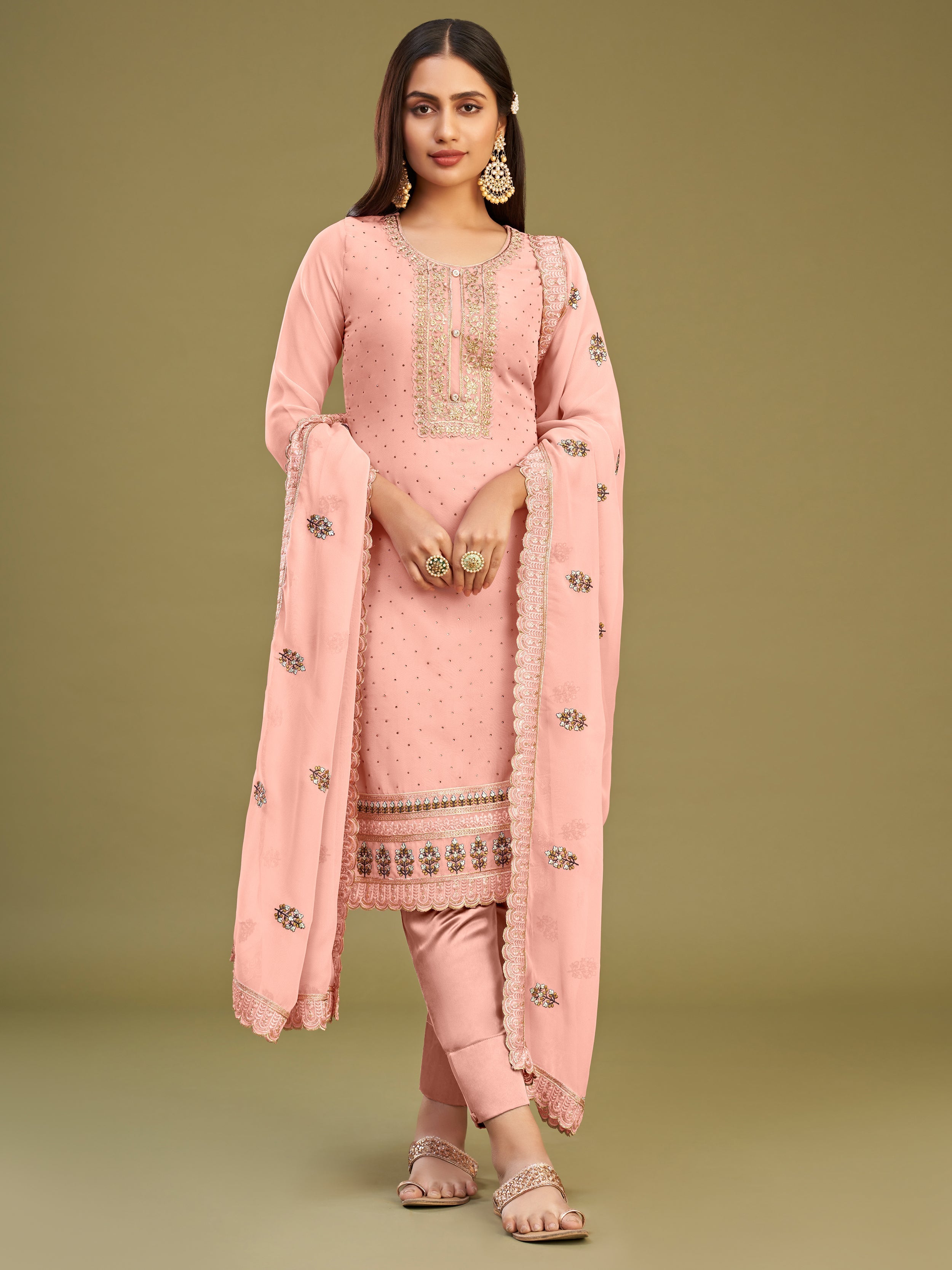 sophisticated-pink-georgette-salwar-kameez-with-dupatta