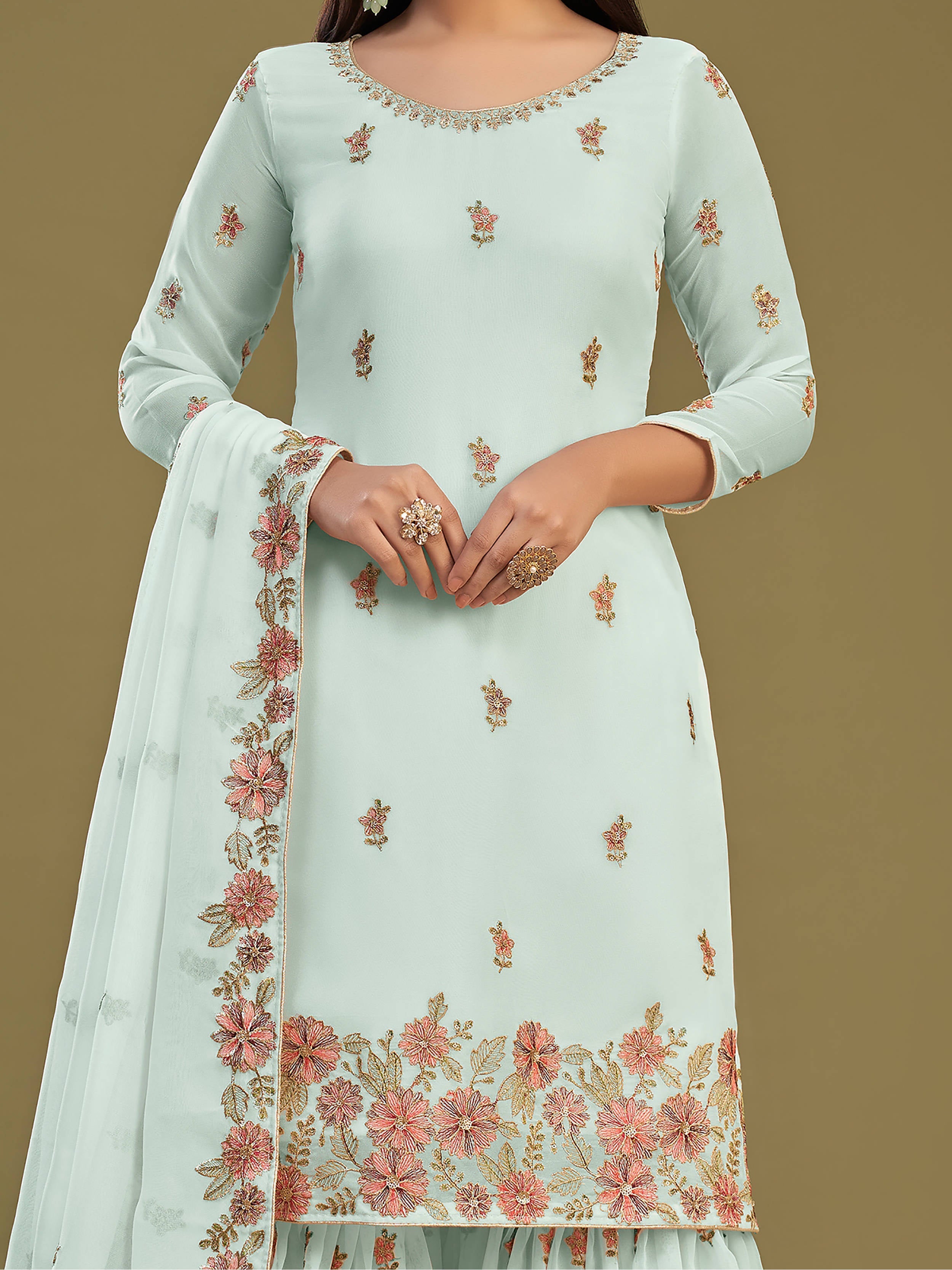 Semi-stitched top with inner santoon fabric for comfortable fit and customization