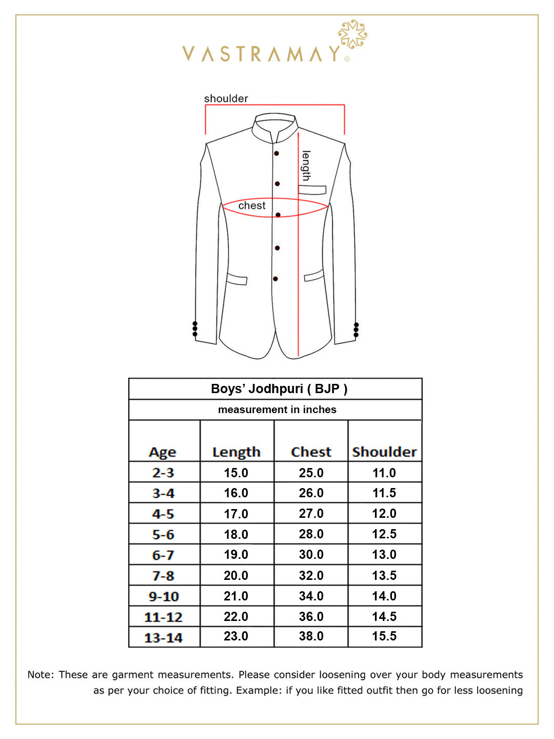 VASTRAMAY Boys' Black Jodhpuri - qivii