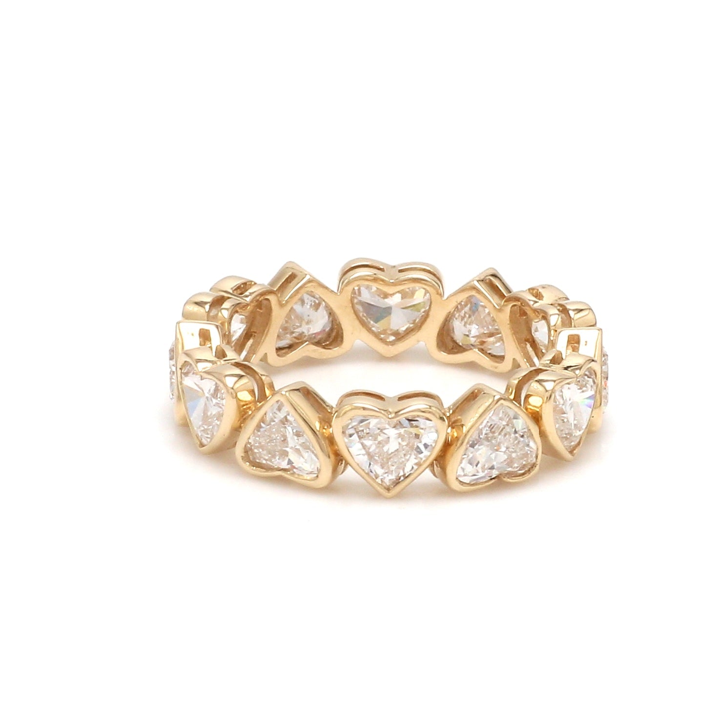 Lab Grown Diamond Heart Eternity Ring - qivii