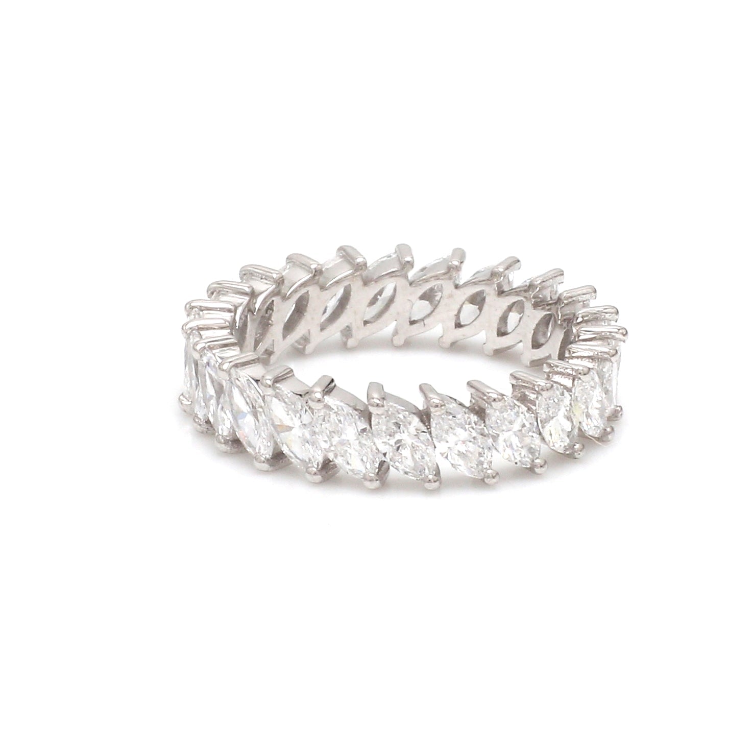 Lab Grown Diamond Marquise Eternity Ring - qivii
