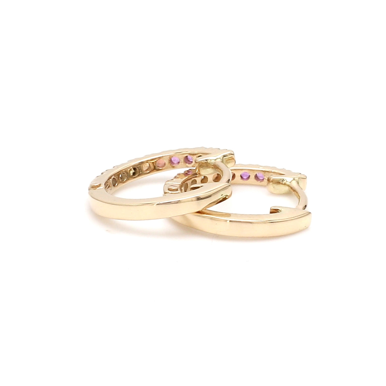 Rainbow Sapphire Mini Hoops