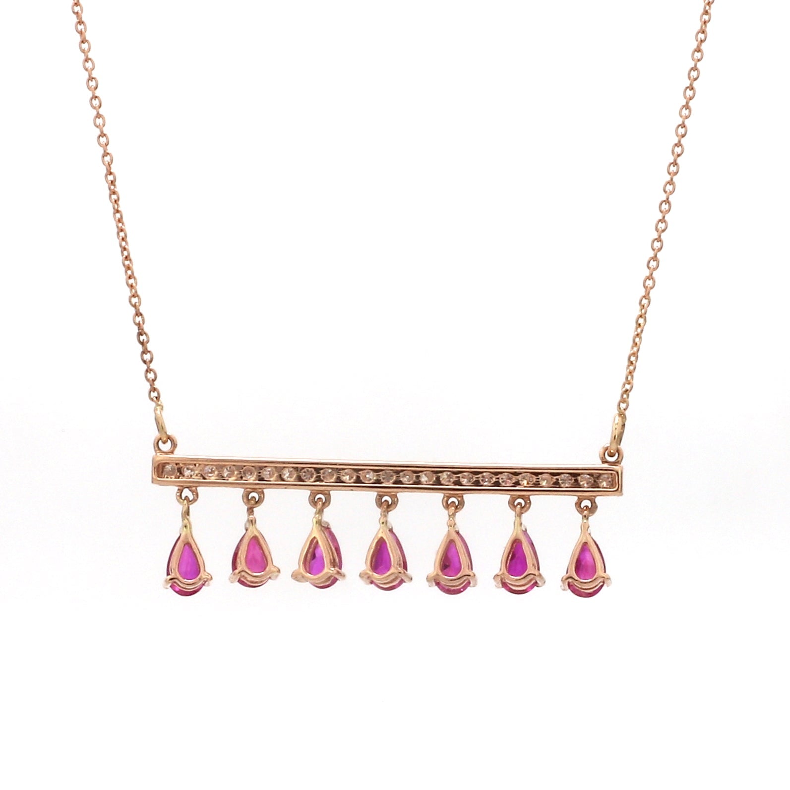 Ruby Pear Pendant - qivii