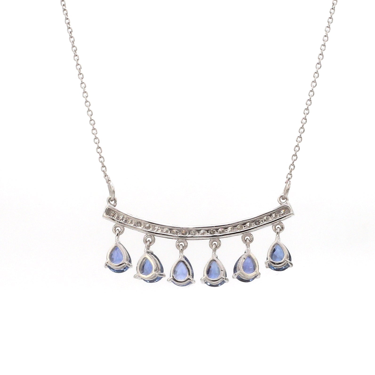 Blue Sapphire Pear Pendant - qivii