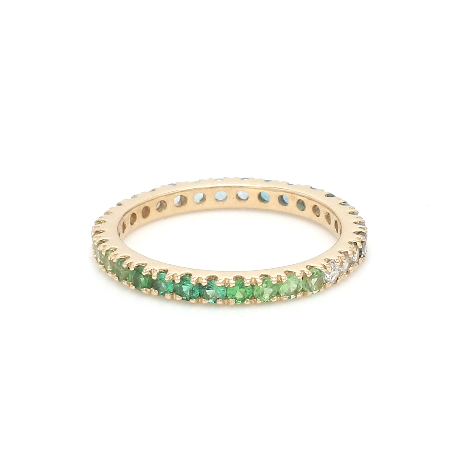 Blue Green Ombre Ring - qivii