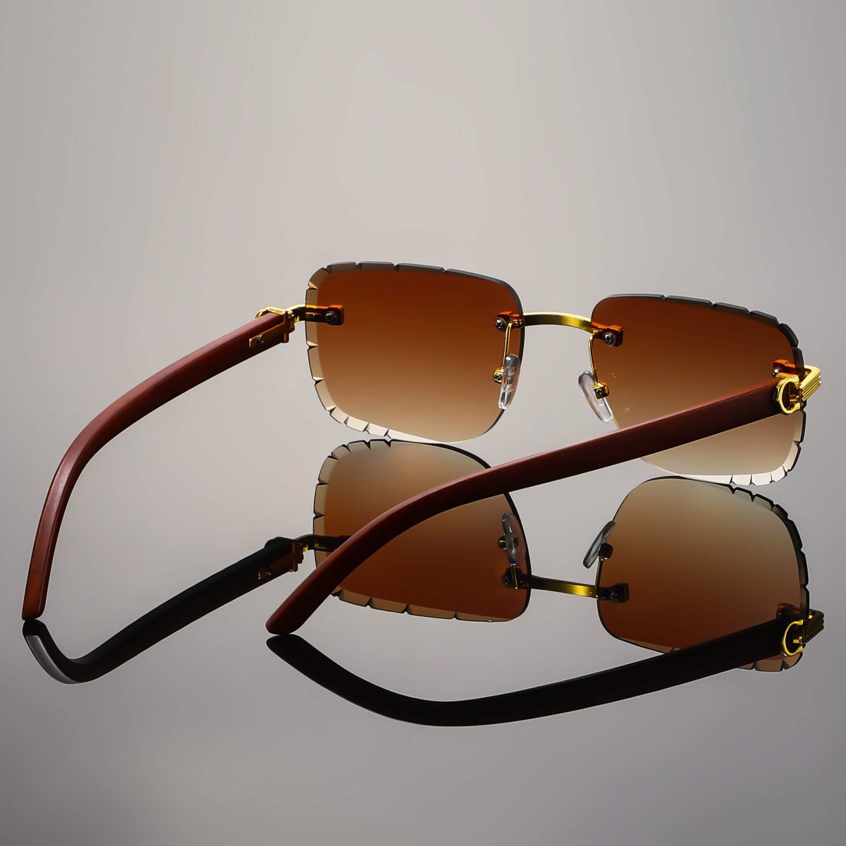 Napoli Rimless Retro Shades - By Qivii