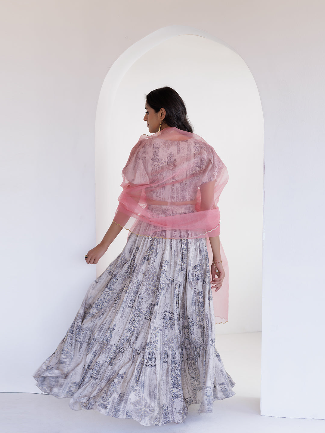 Belgian Scarf Printed Co-Ord Set - By Ragavi - qivii