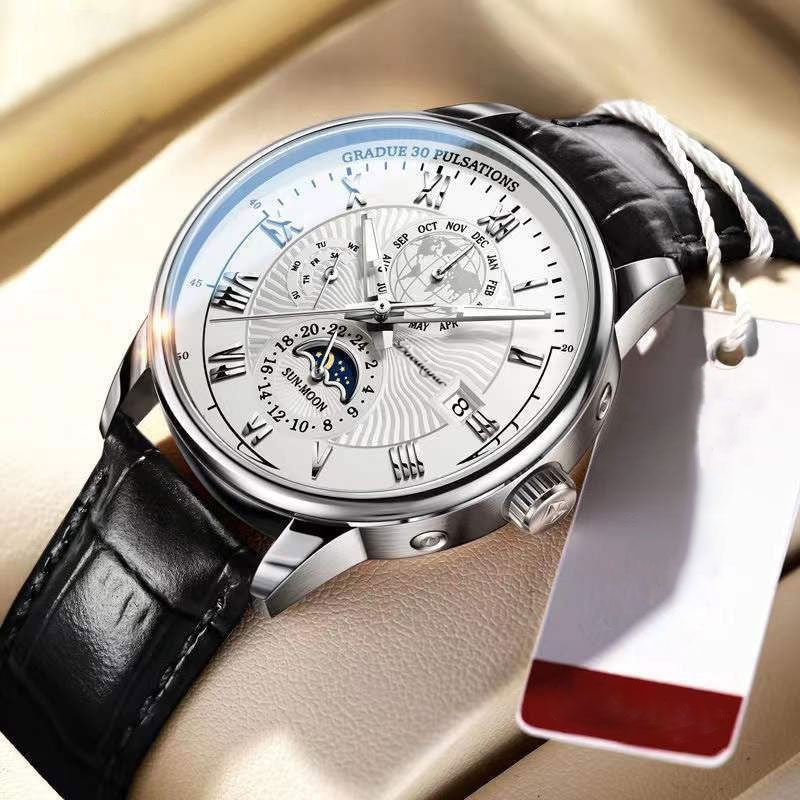 Stijlvolle Luxe Licht Kwarts Horloge - By Qivii