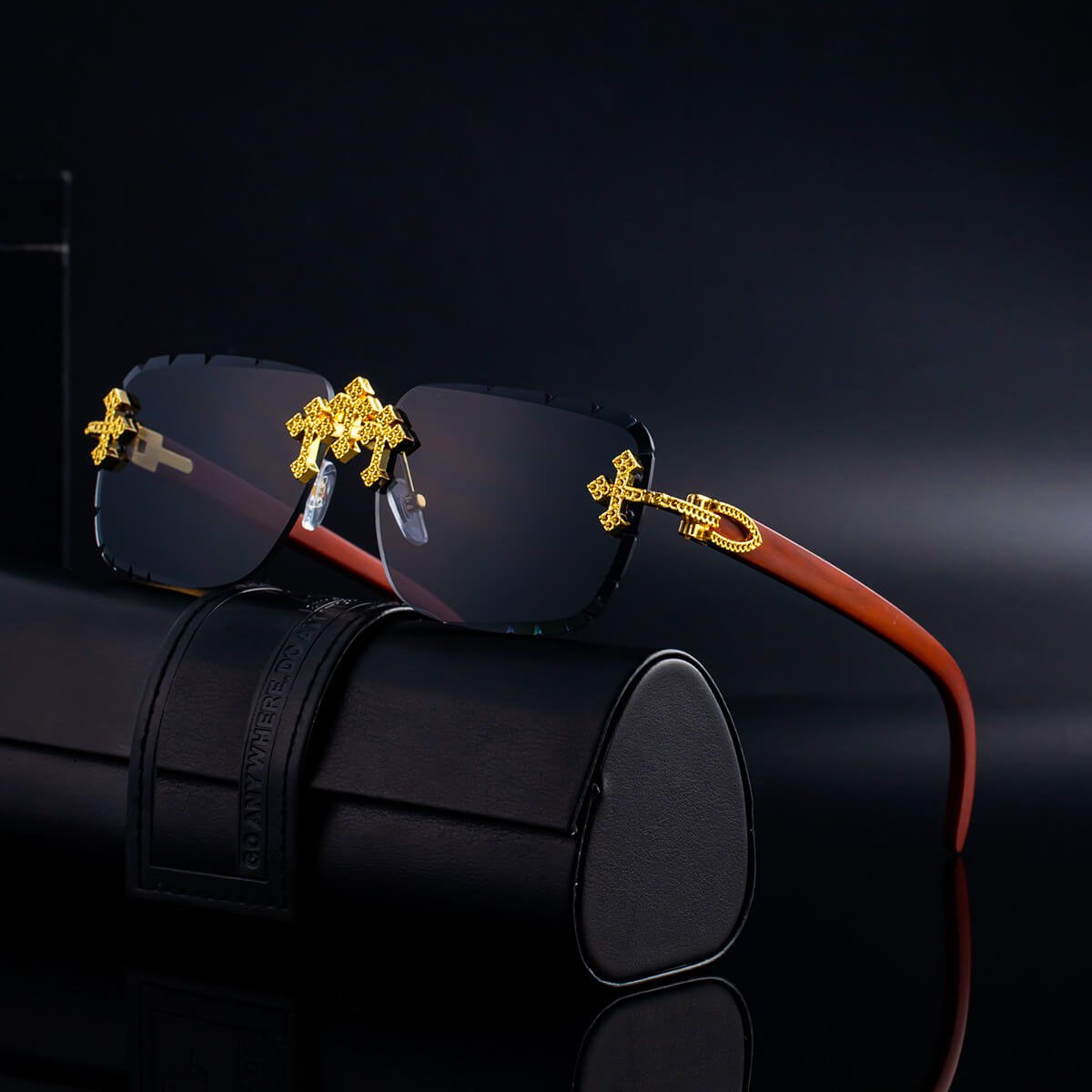 Imperium Rimless Retro Shades - By Qivii