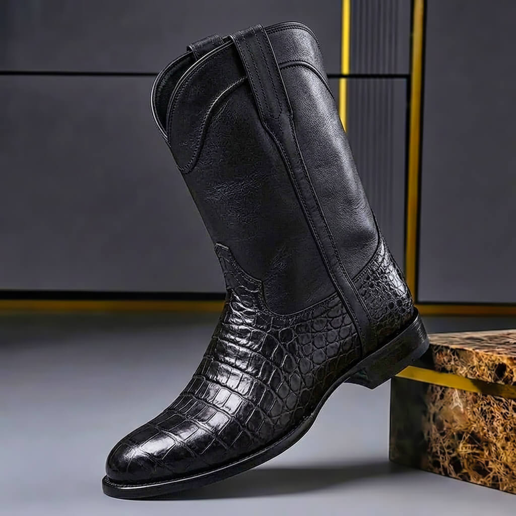 Darrell Vintage Leather Boots - By Qivii