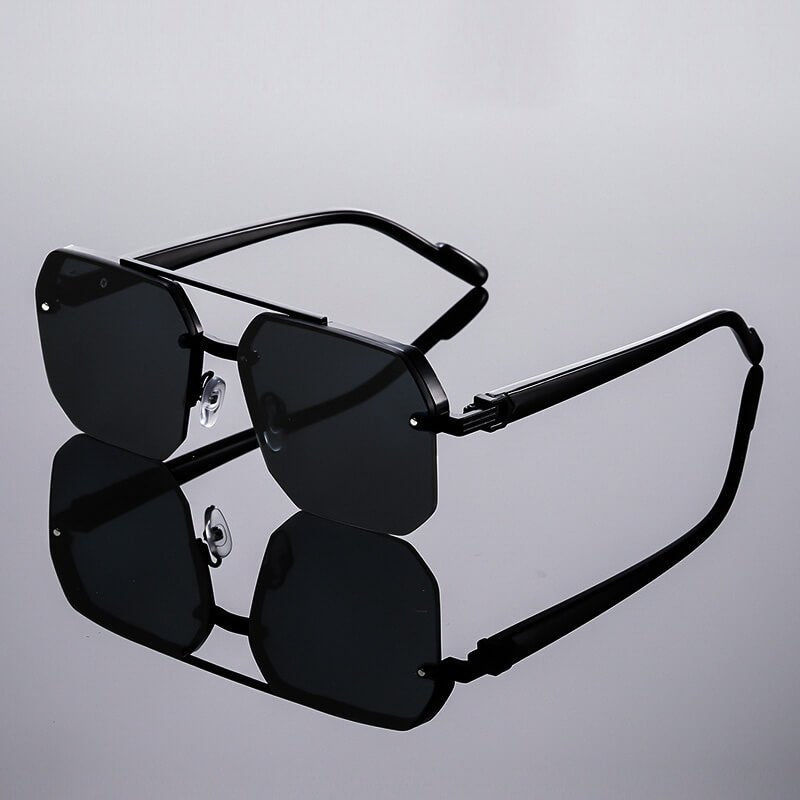 Milano Semi-Rimless Vintage Shades - By Qivii