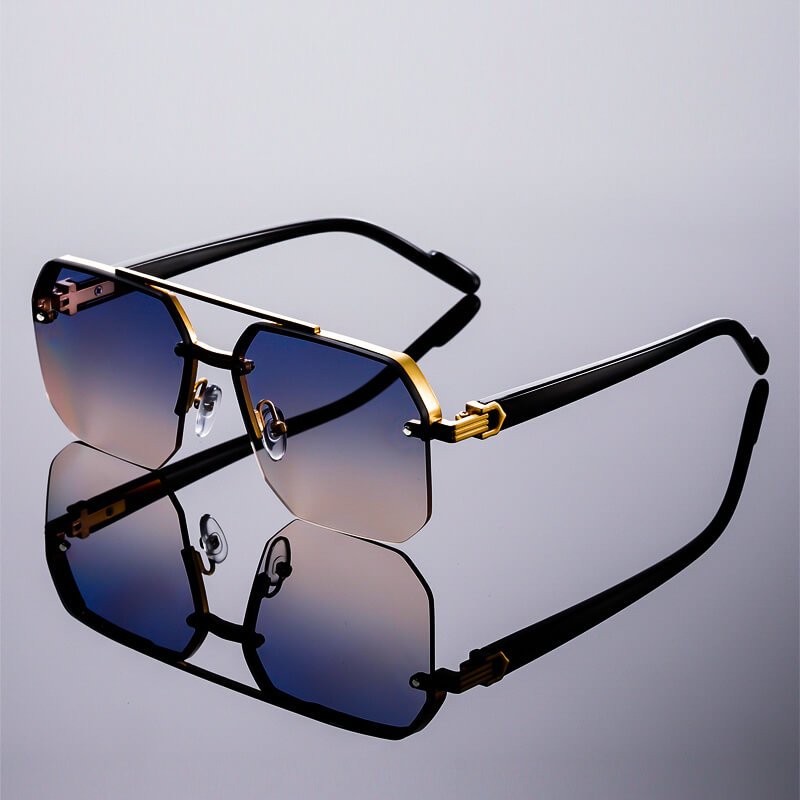 Milano Semi-Rimless Vintage Shades - By Qivii