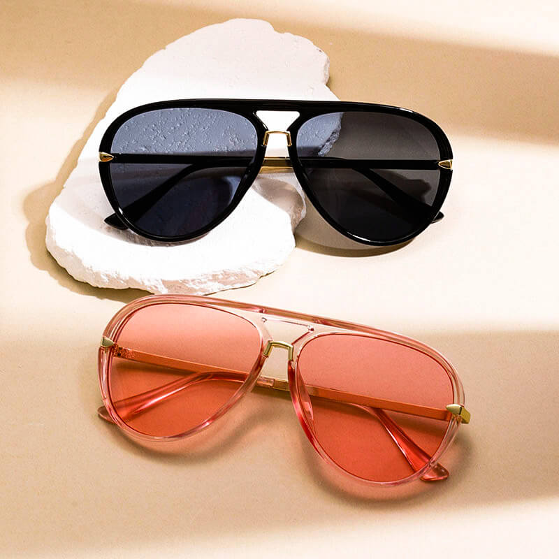 Primadona Retro Aviator Shades - By Qivii