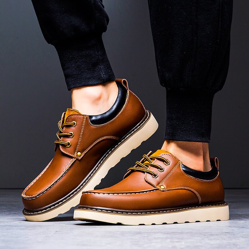 Marcelo Retro Leather Shoes - By Qivii