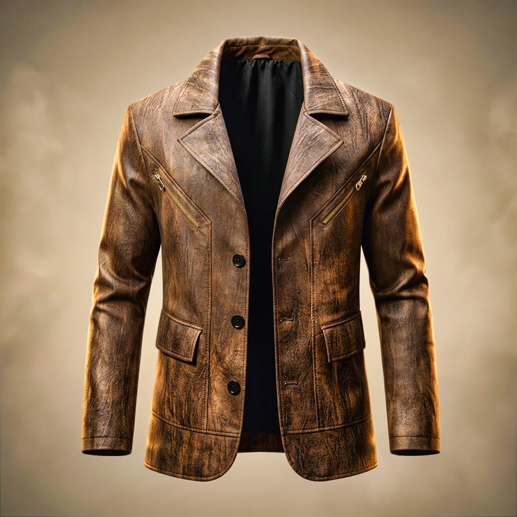 Carrollton Legacy Leather Blazer - By Qivii
