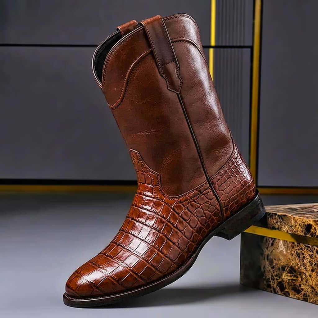 Darrell Vintage Leather Boots - By Qivii