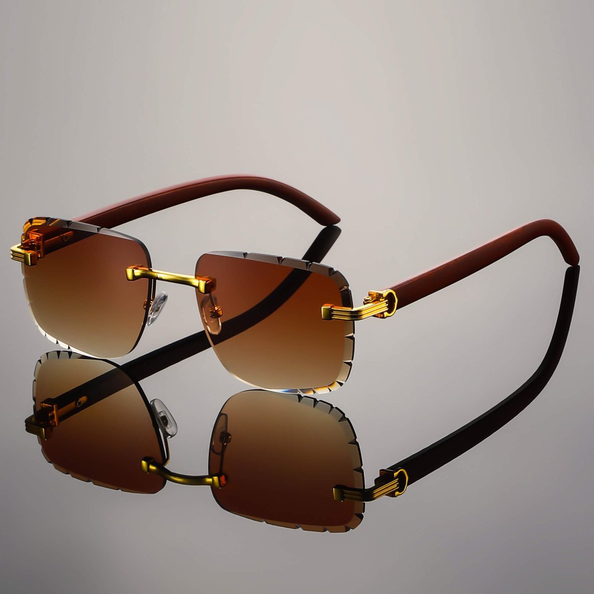 Napoli Rimless Retro Shades - By Qivii