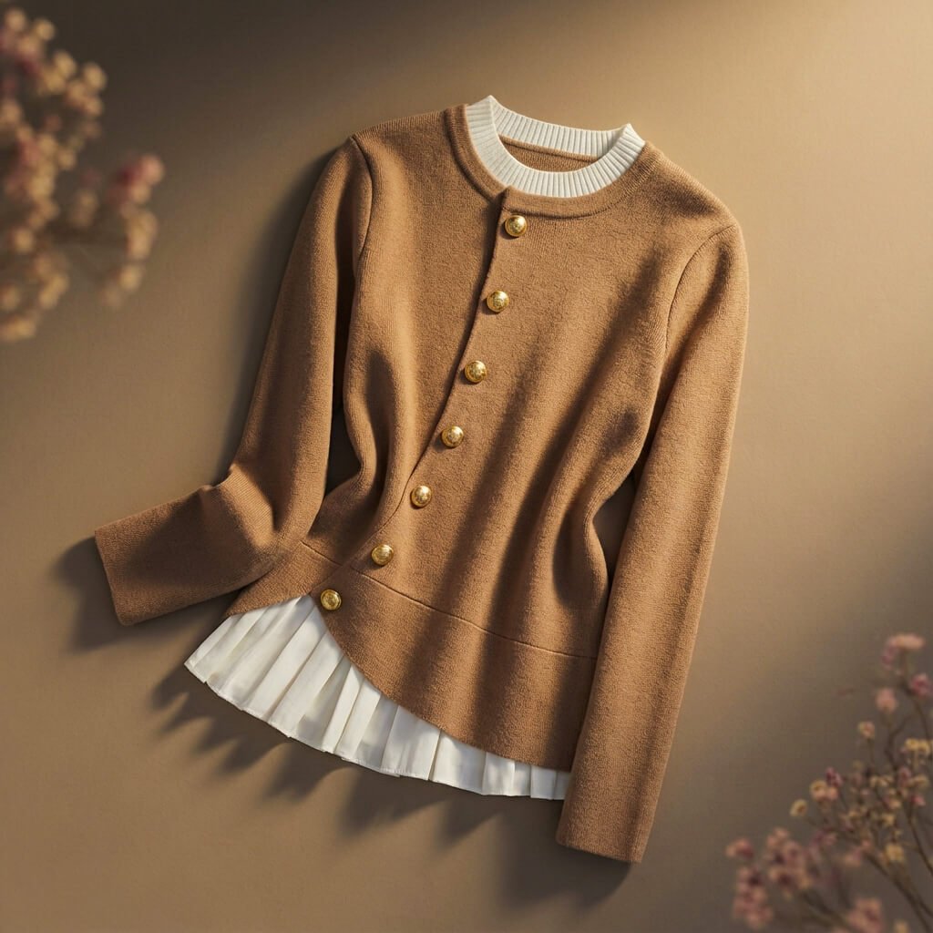 Pearl Couture Merino Wool Sweater - By Qivii