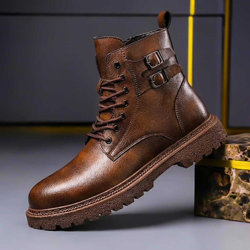 Griffin Genuine Leather Boots - By Qivii