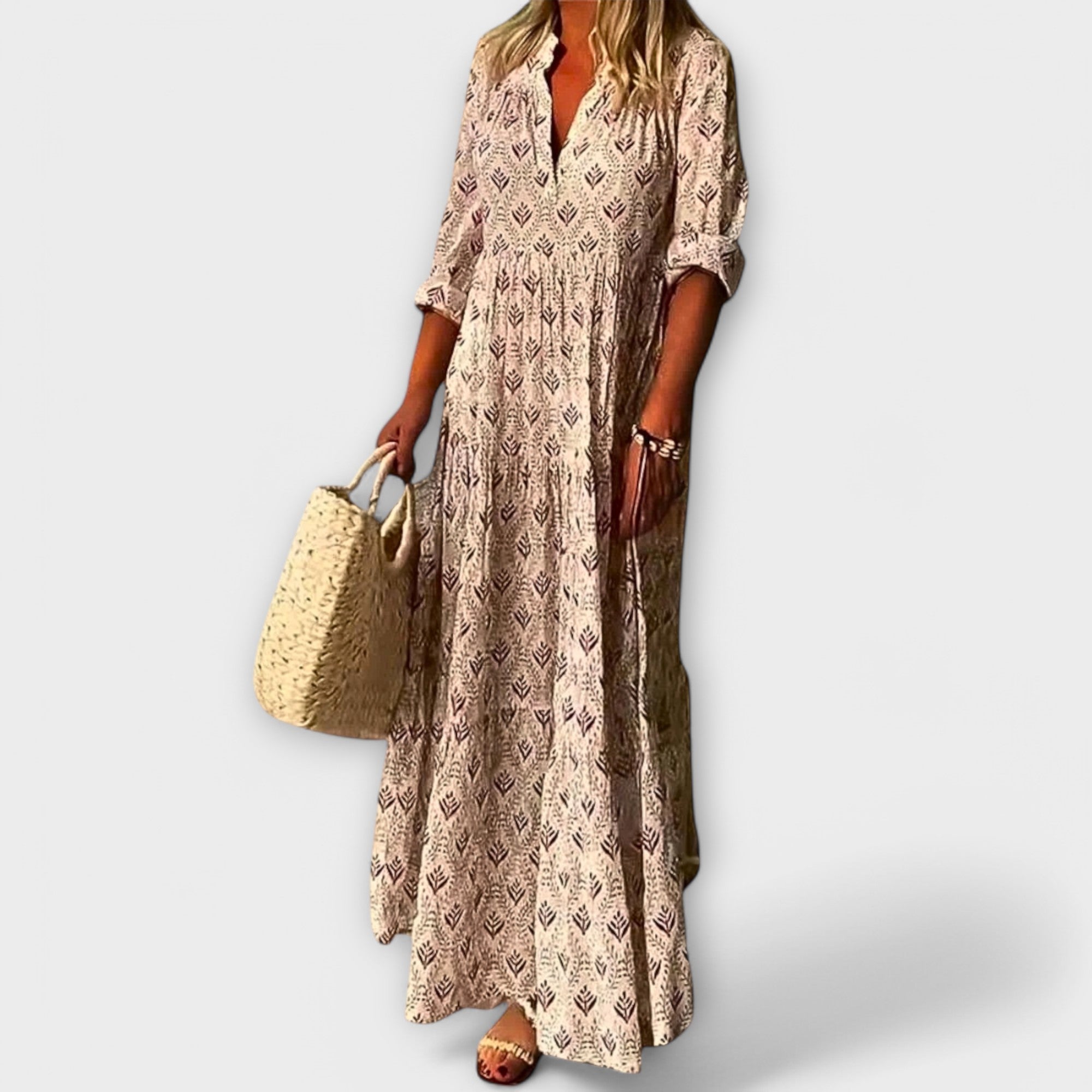 Sera - Elegante en comfortabele maxi jurk voor de lente - By Qivii