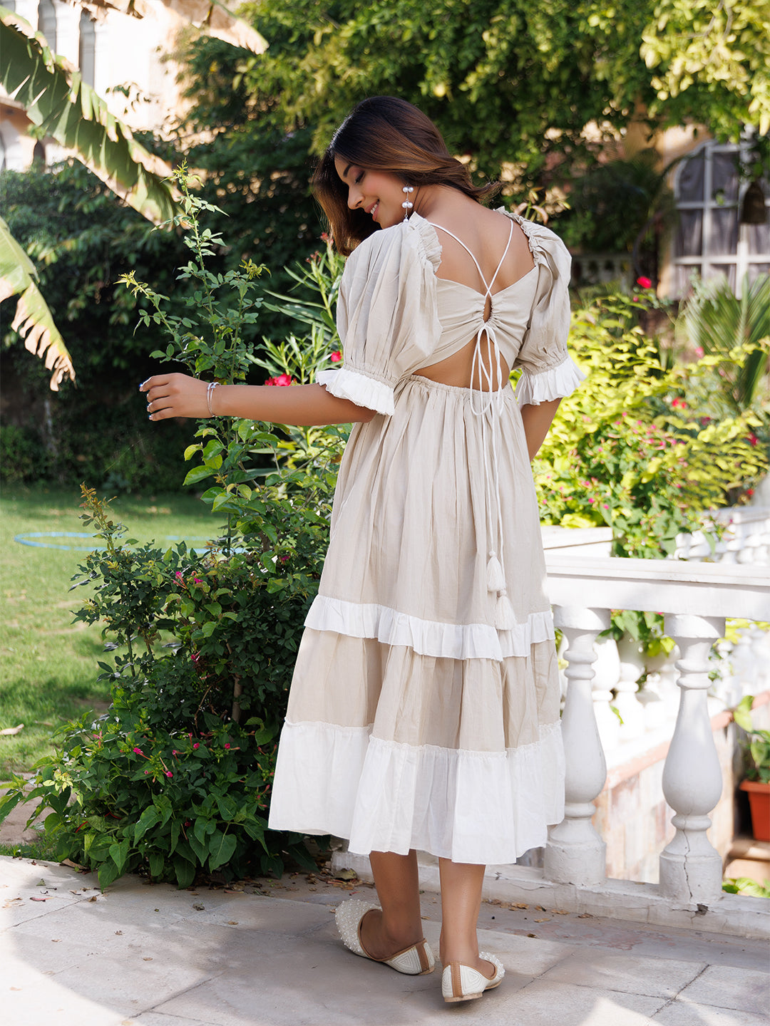 Castle Wall Cotton Dress - By Ragavi - qivii