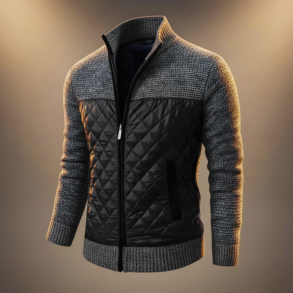 Anderson Quilted Chenille Jacket - By Qivii