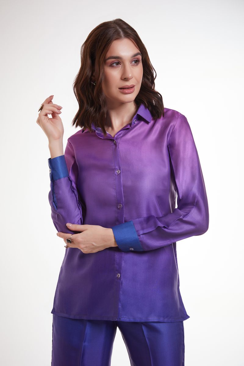 MULTI COLOR PRINTED MODAL SATIN CO-ORD SET - qivii