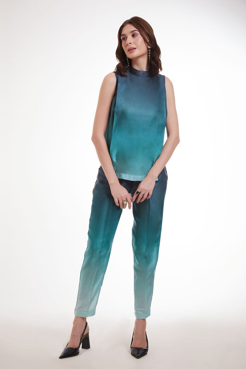 MULTI COLOR PRINTED MODAL SATIN CO-ORD SET - qivii