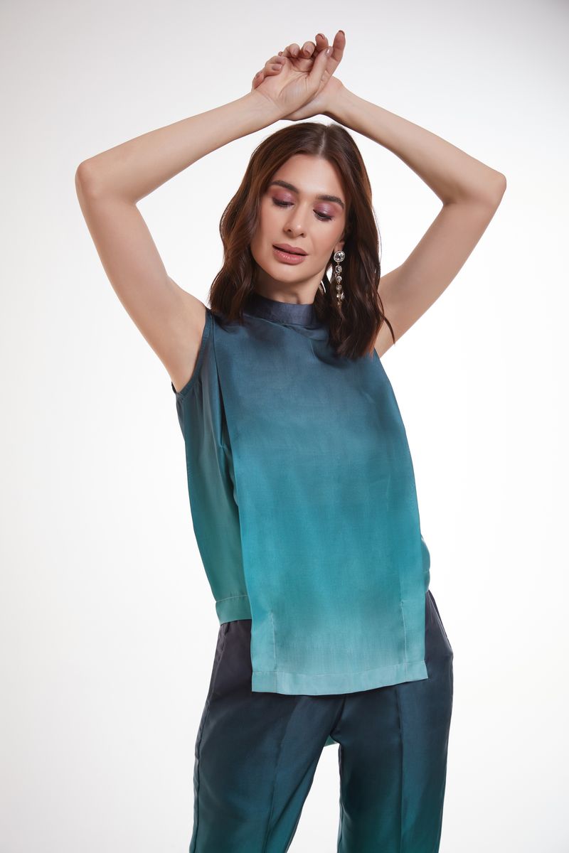 MULTI COLOR PRINTED MODAL SATIN CO-ORD SET - qivii