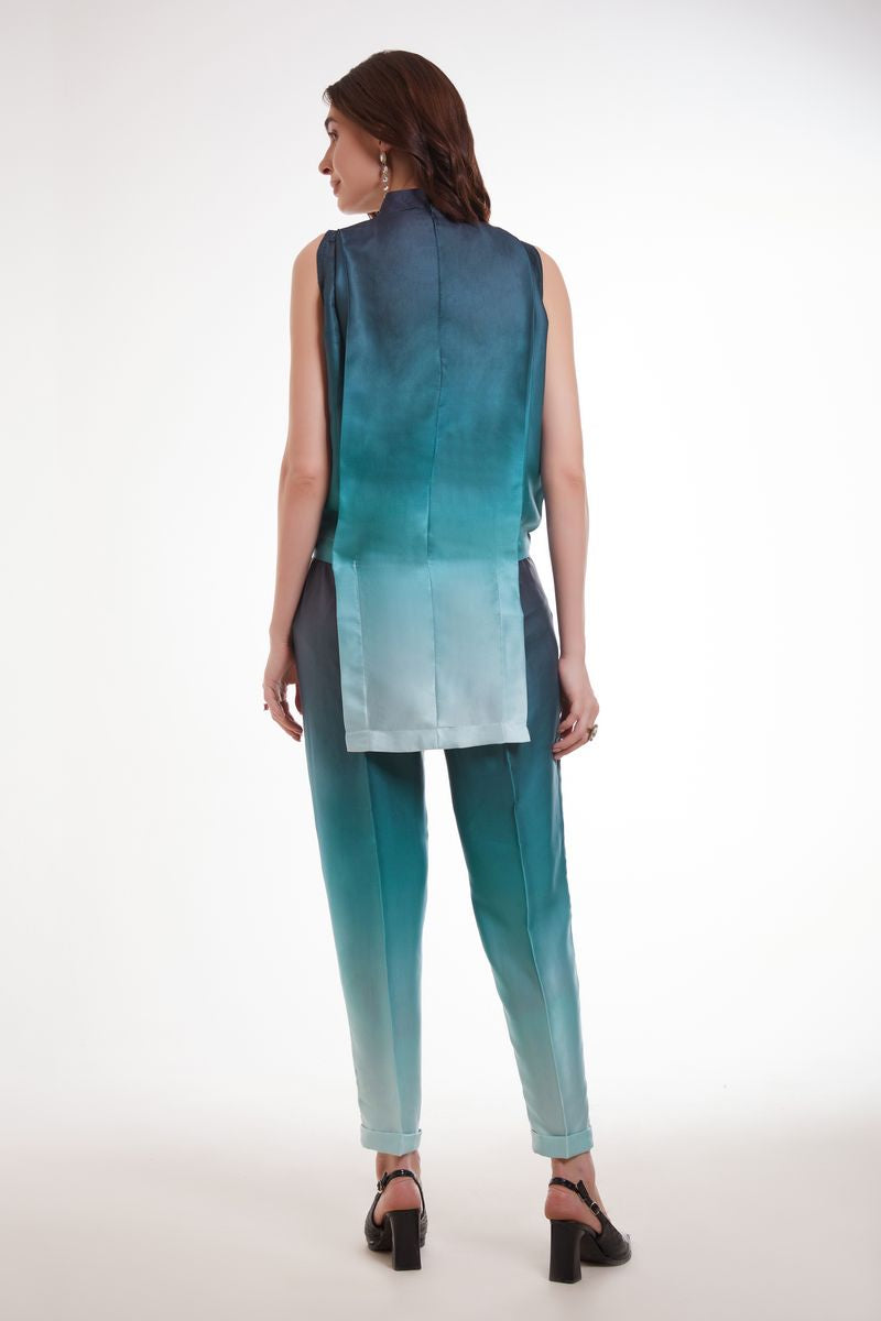 MULTI COLOR PRINTED MODAL SATIN CO-ORD SET - qivii