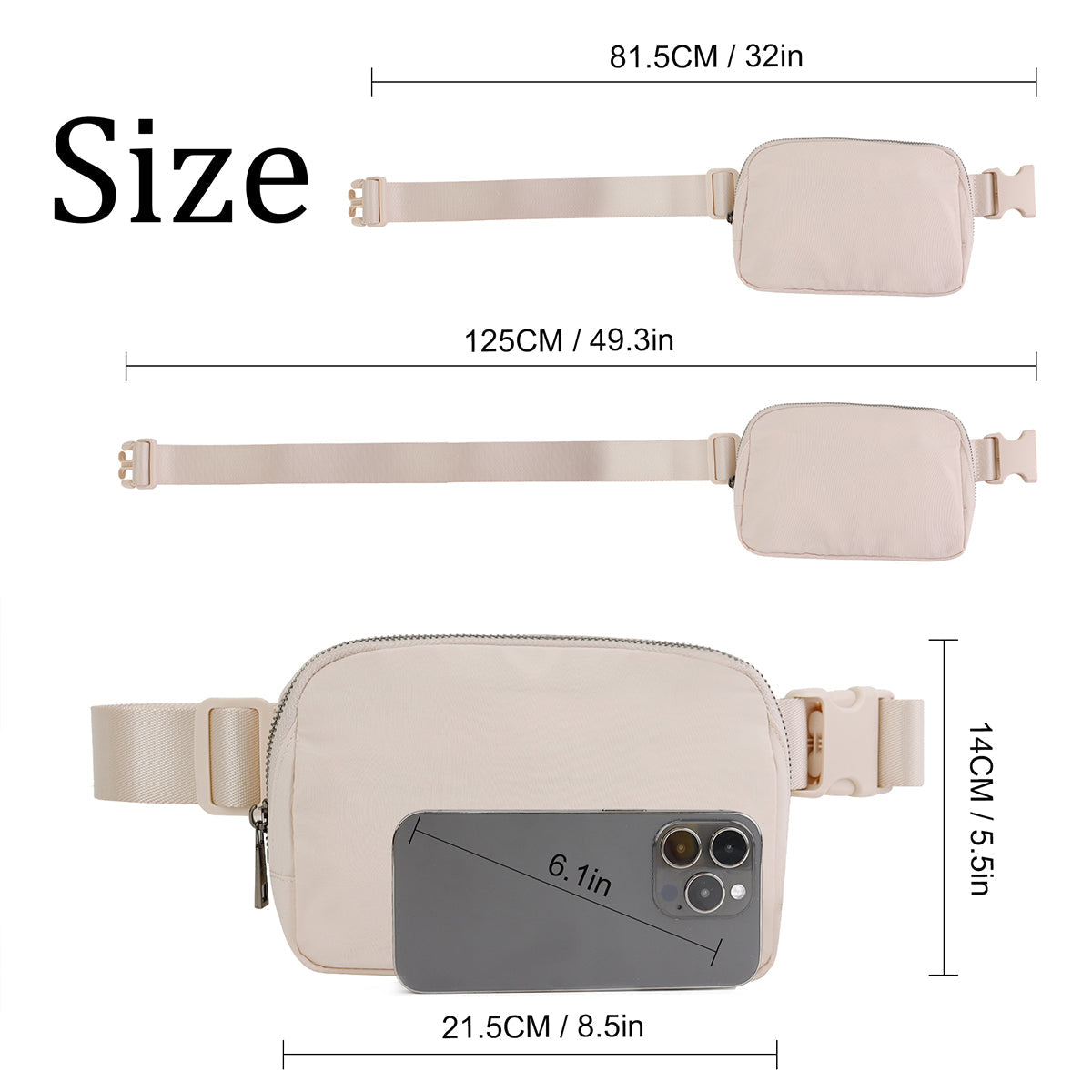 Dazzling Nylon Belt Bag