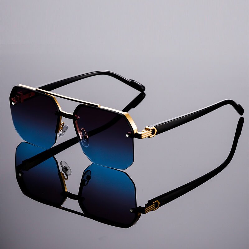 Milano Semi-Rimless Vintage Shades - By Qivii