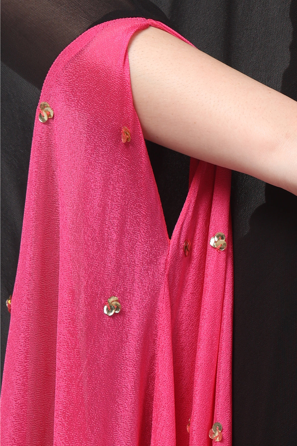 Two-Tone Asymmetric Kaftan with Dhoti style Bottom